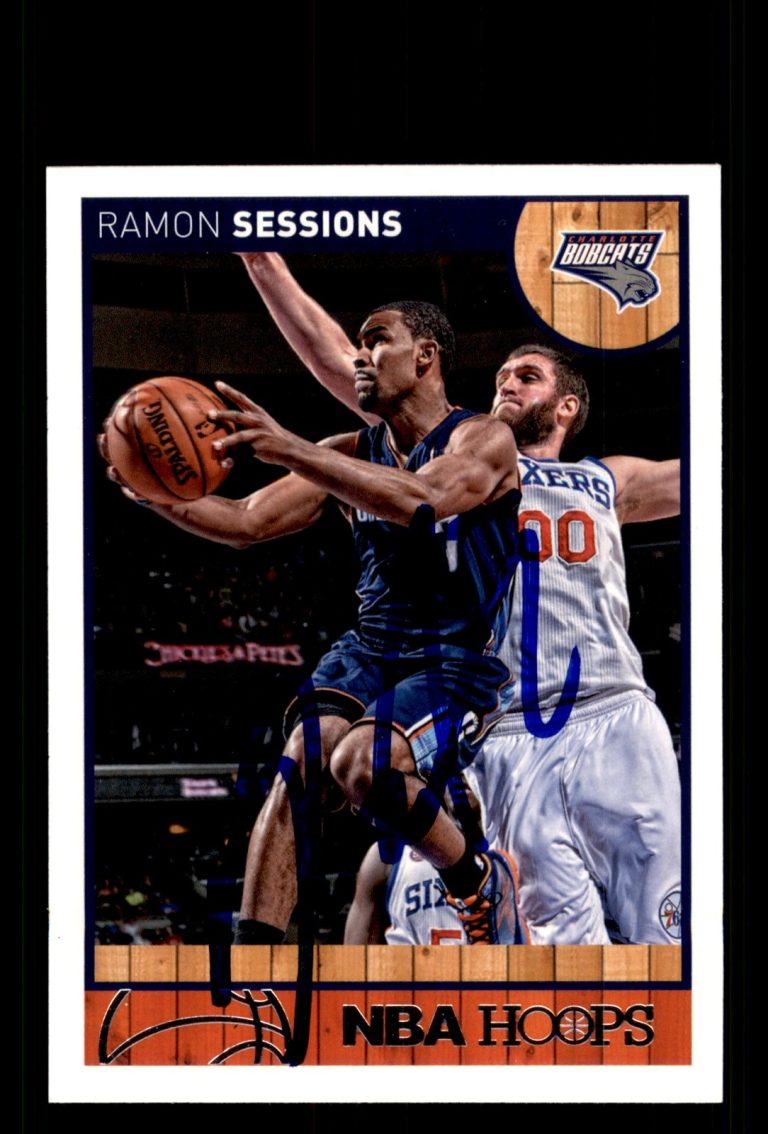 Signed Basketball Card Auto Ramon Sessions 2013-14 Hoops #61 Charlotte Bobcats