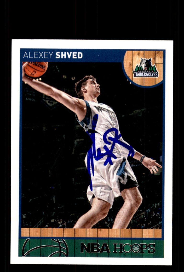 Signed Basketball Card Auto Alexey Shved 2013-14 Hoops #167 Timberwolves