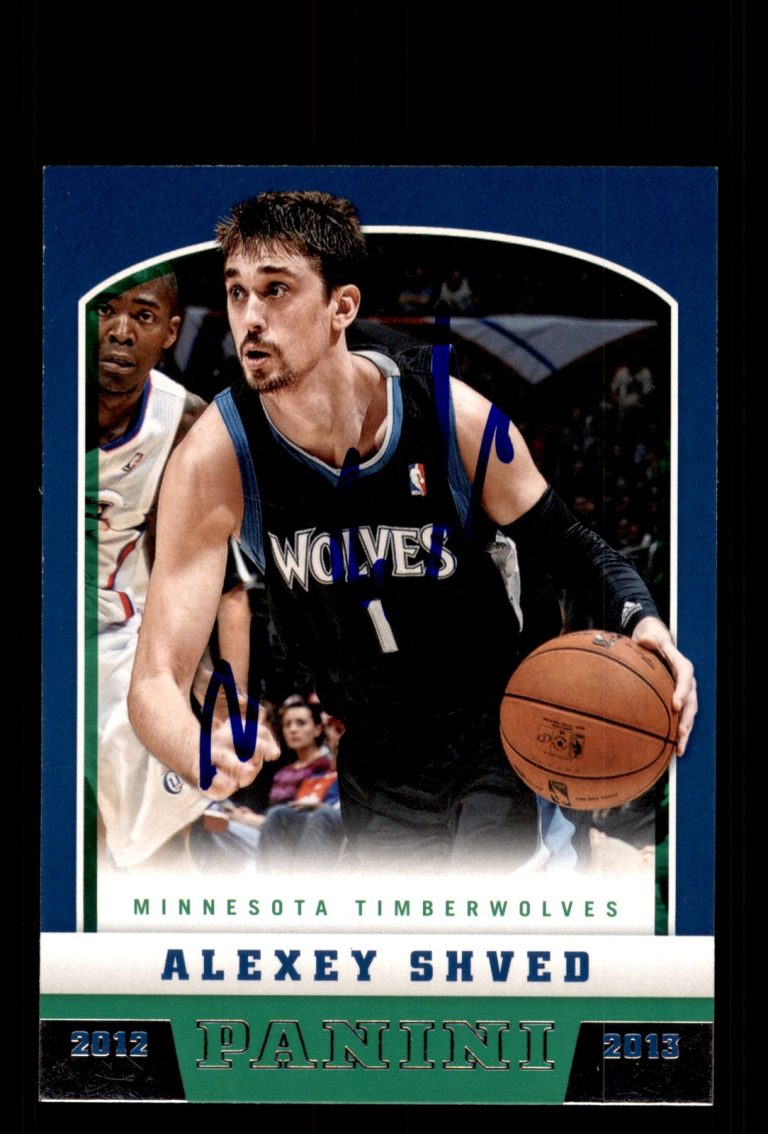 Signed Basketball Card Auto Alexey Shved 2012-13 Panini #297 Timberwolves