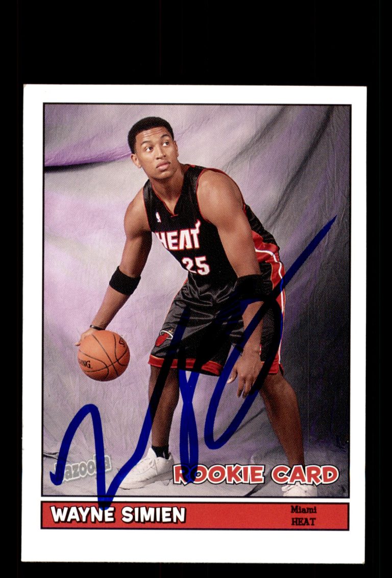 Signed Basketball Card Auto Wayne Simien 2005-06 Bazooka #169 Miami Heat