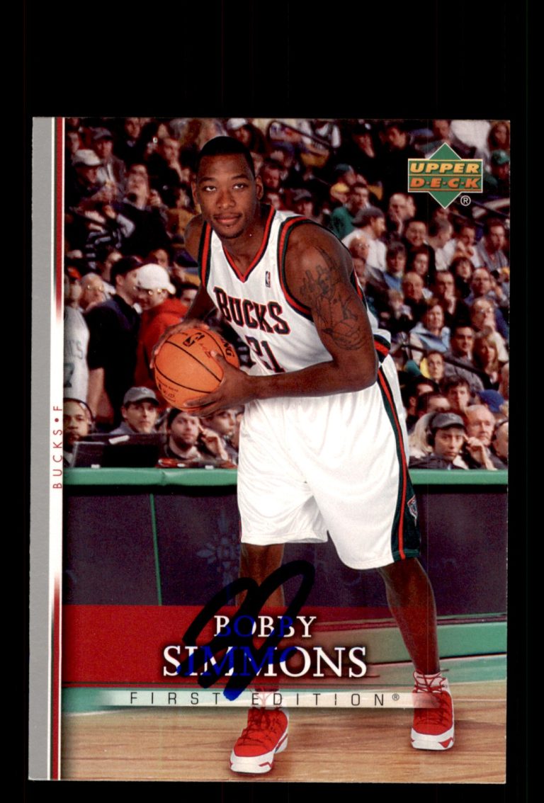Signed Basketball Card Auto Bobby Simmons 2007-08 Upper Deck First Edition #140