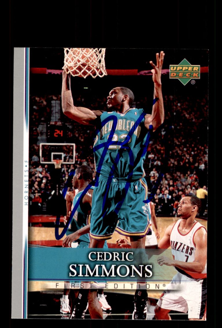 Signed Basketball Card Auto Cedric Simmons 2007-08 Upper Deck First Edition #23