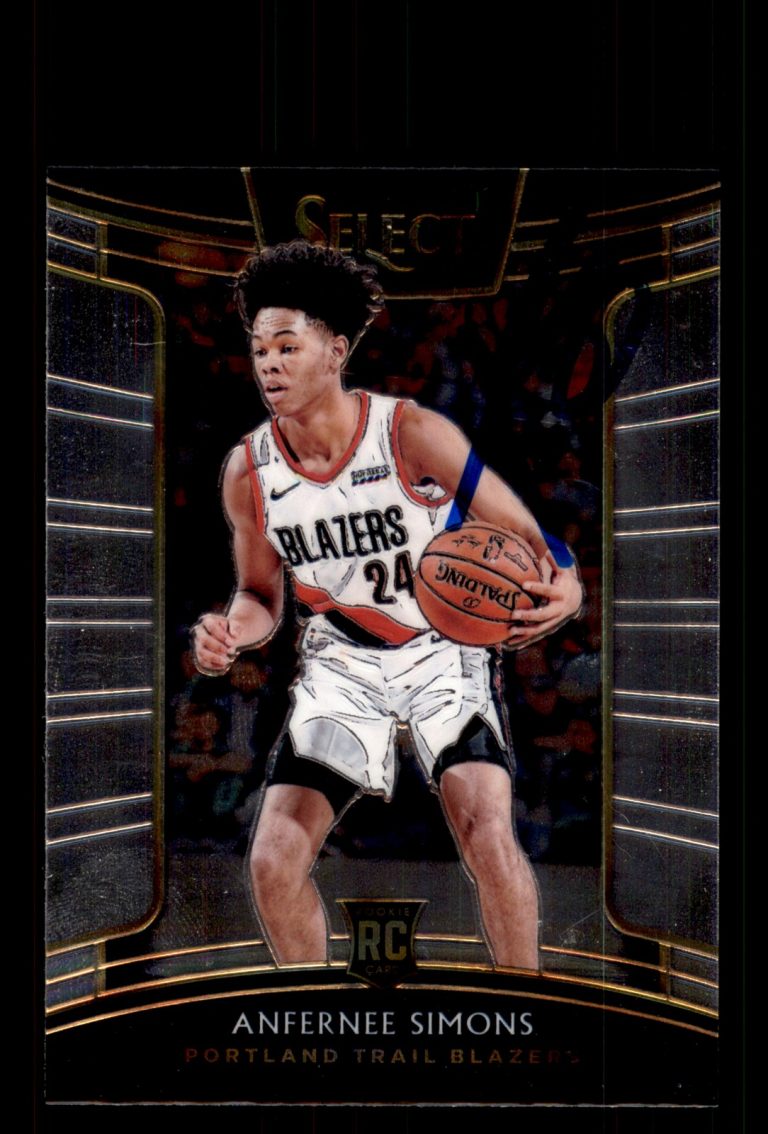 Signed Basketball Card Auto Anfernee Simons 2018-19 Panini Select #39