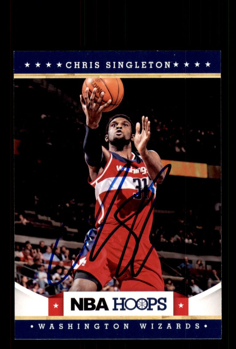 Signed Basketball Card Auto Chris Singleton 2012-13 Hoops #239 Wizards