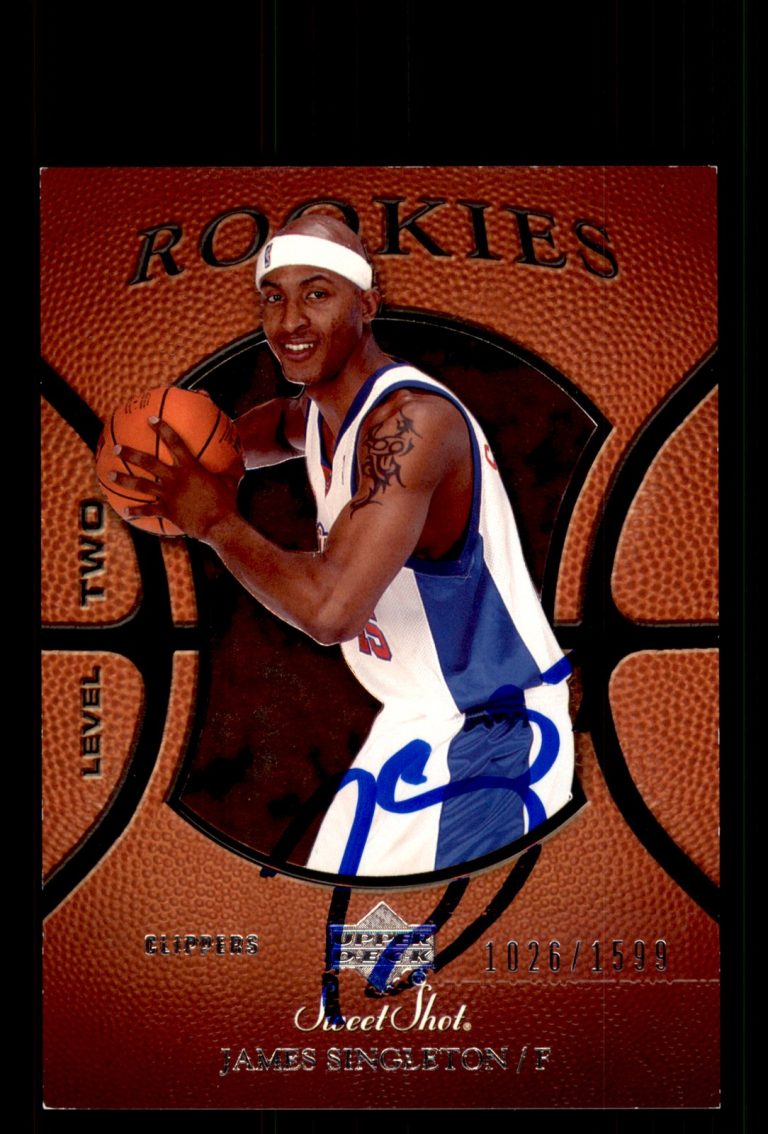 Signed Basketball Card Auto James Singleton 2005-06 Upper Deck Sweet Shot #115