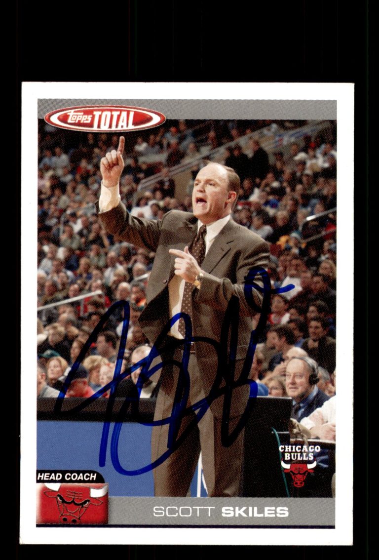 Signed Basketball Card Auto Scott Skiles 2004-05 Topps Total #367 Chicago Bulls
