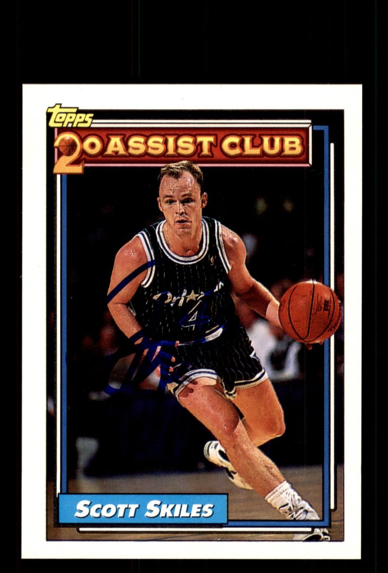 Signed Basketball Card Auto Scott Skiles 1992-93 Topps #224 Orlando Magic