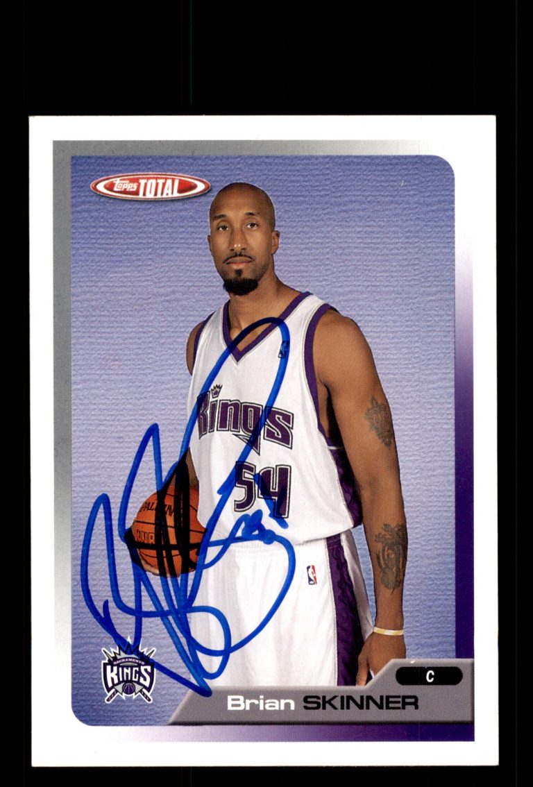 Signed Basketball Card Auto Brian Skinner 2005-06 Topps Total #214 Kings