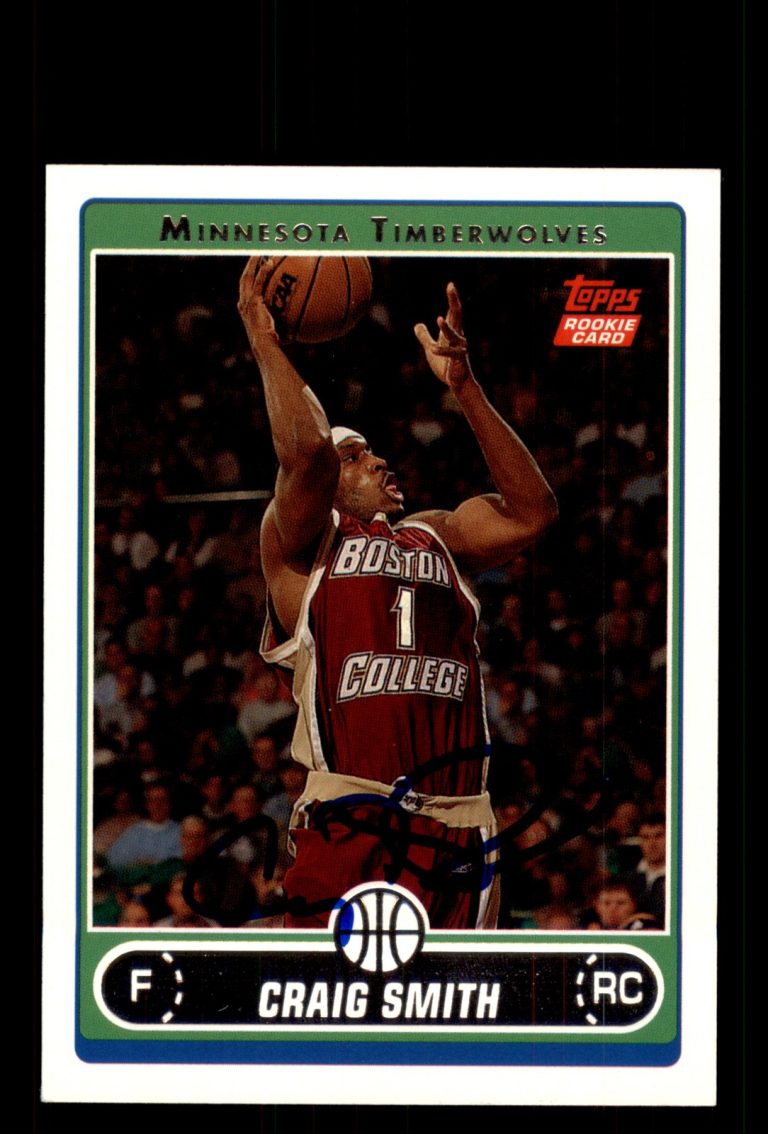 Signed Basketball Card Auto Craig Smith 2006-07 Topps #227 Timberwolves