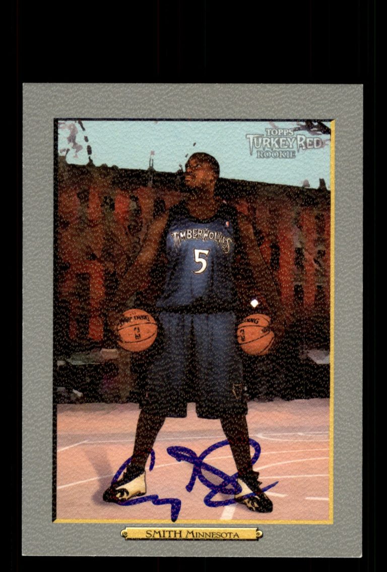 Signed Basketball Card Auto Craig Smith 2006-07 Topps Turkey Red #187 Ad Var.