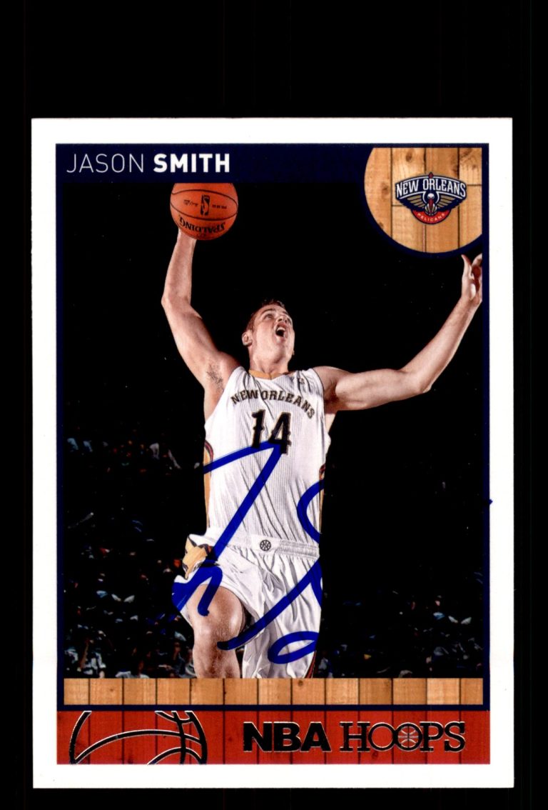 Signed Basketball Card Auto Jason Smith 2013-14 Hoops #235 New Orleans Pelicans
