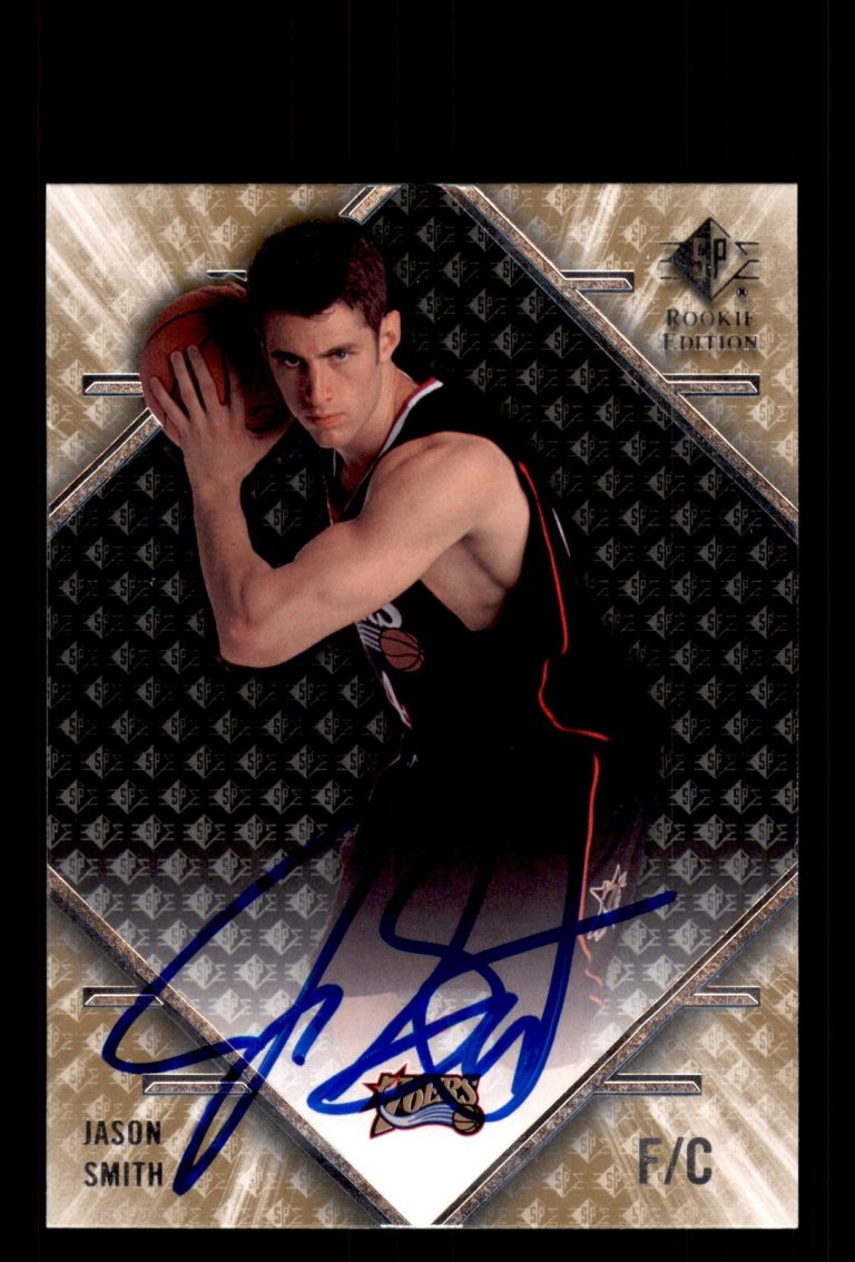 Signed Basketball Card Auto Jason Smith 2007-08 SP Rookie Edition #75 76ers