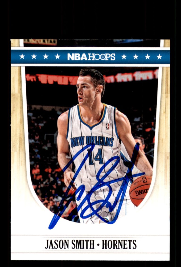 Signed Basketball Card Auto Jason Smith 2011-12 Hoops #155 New Orleans Hornets
