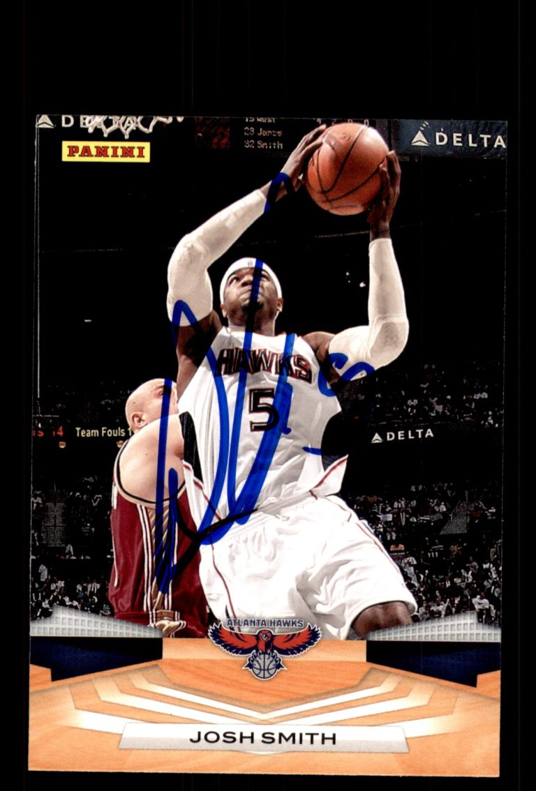 Signed Basketball Card Auto Josh Smith 2009-10 Panini #106 Atlanta Hawks