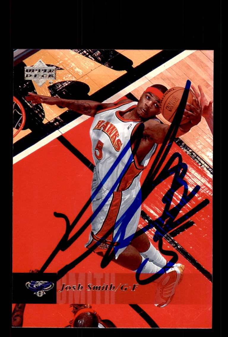 Signed Basketball Card Auto Josh Smith 2006-07 Upper Deck #4 Atlanta Hawks