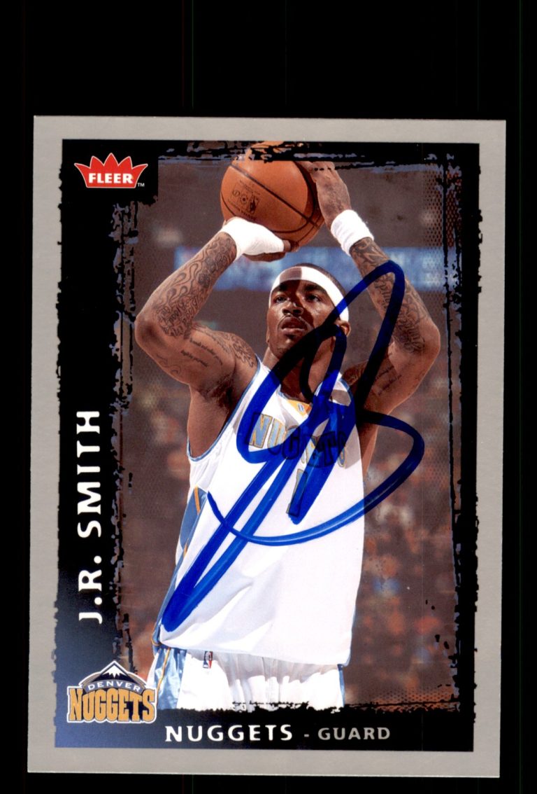 Signed Basketball Card Auto J.R. Smith 2008-09 Fleer #154 Denver Nuggets
