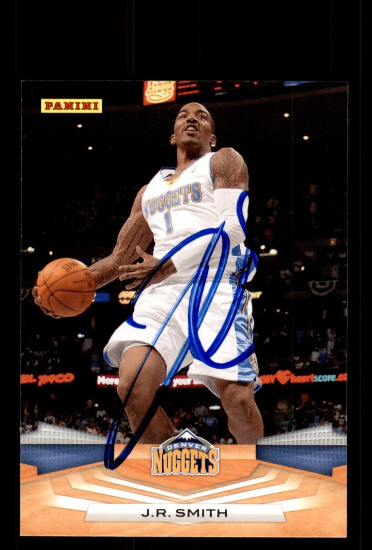 Signed Basketball Card Auto J.R. Smith 2009-10 Panini #205 Denver Nuggets