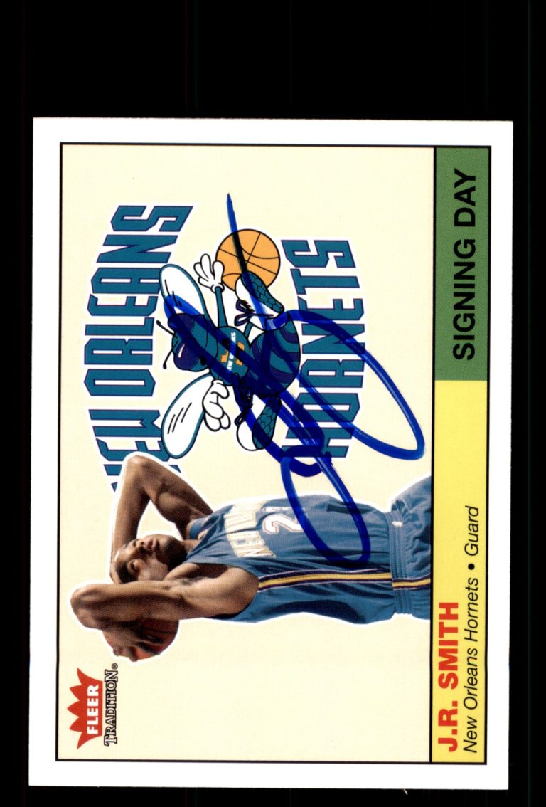 Signed Basketball Card Auto J.R. Smith 2004-05 Fleer Tradition #14SD Hornets