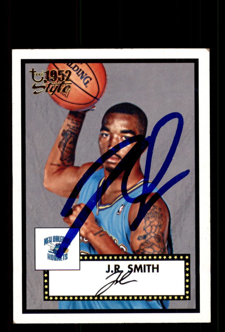 Signed Basketball Card Auto J.R. Smith 2005-06 Topps 1952 Style #19 Hornets