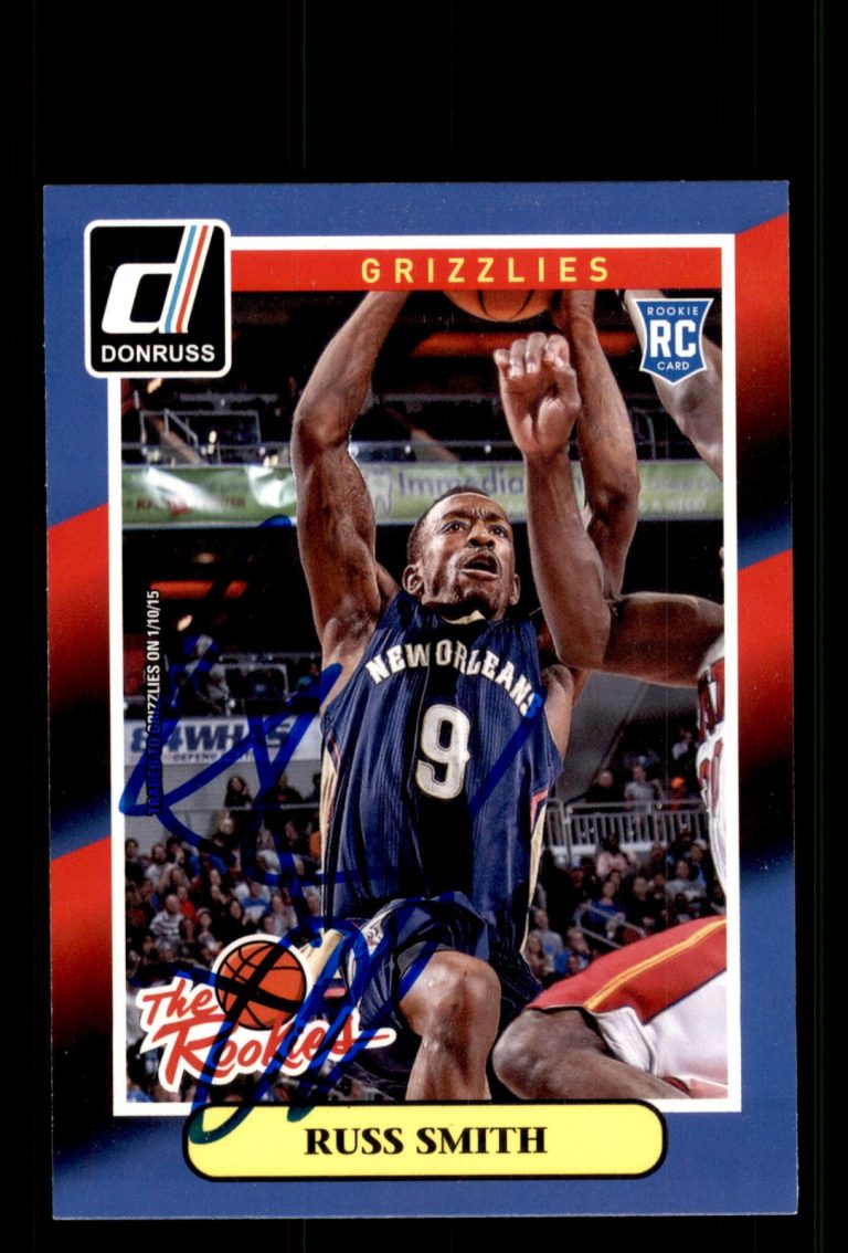 Signed Basketball Card Auto Russ Smith 2014-15 Donruss #24 Memphis Grizzlies