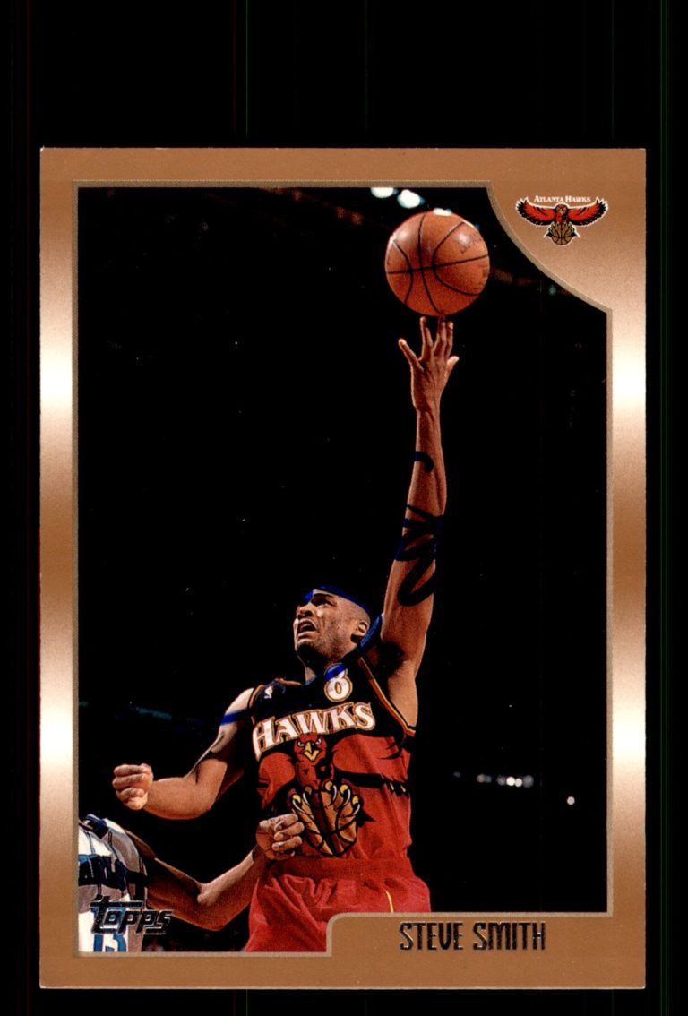 Signed Basketball Card Auto Steve Smith 1998-99 Topps #111 Atlanta Hawks