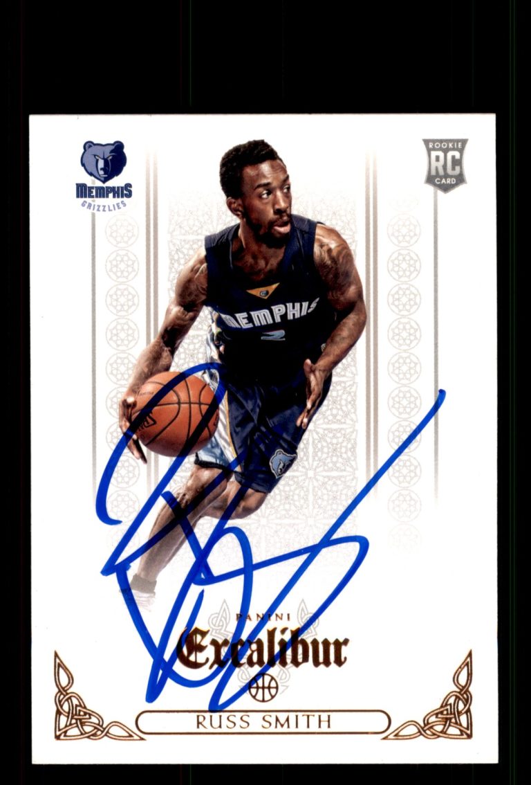 Signed Basketball Card Auto Russ Smith 2014-15 Panini Excalibur #165 Grizzlies