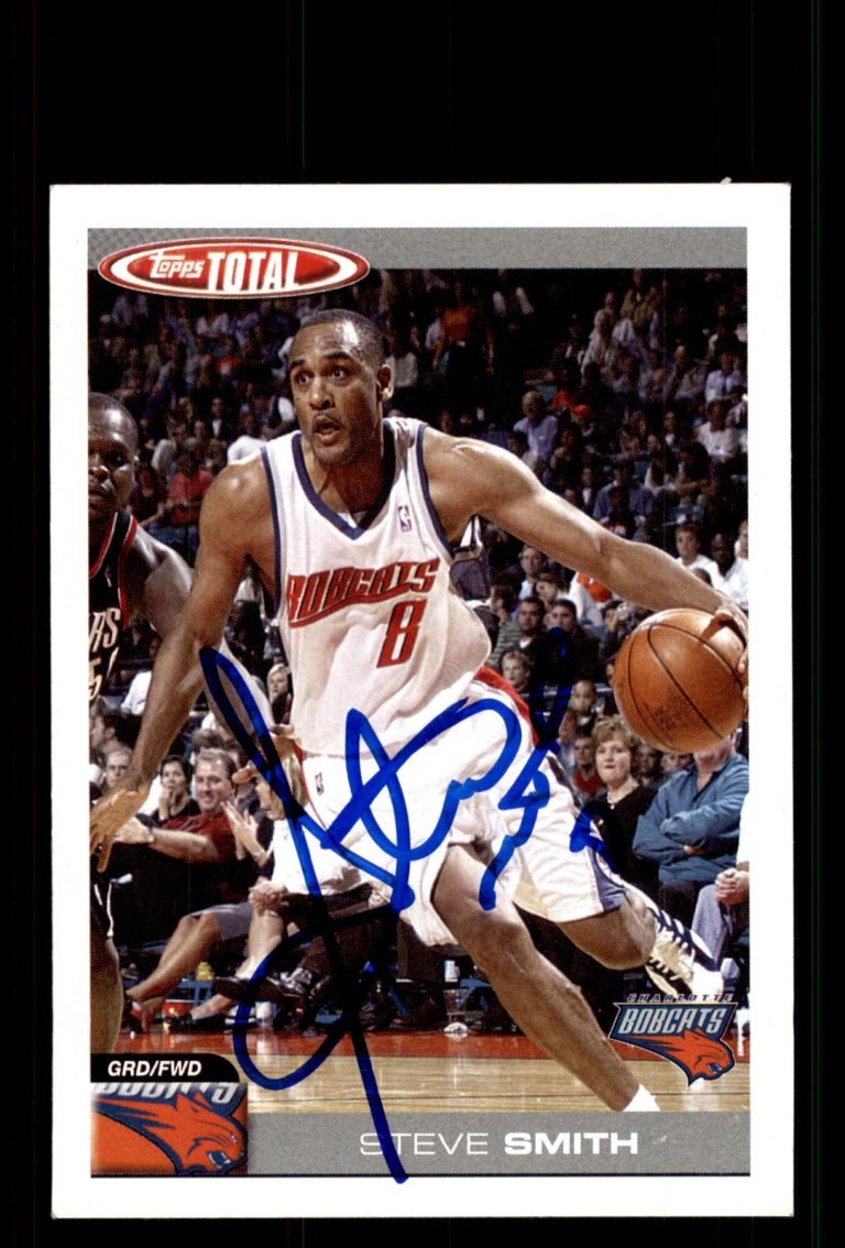Signed Basketball Card Auto Steve Smith 2004-05 Topps Total #237 Bobcats
