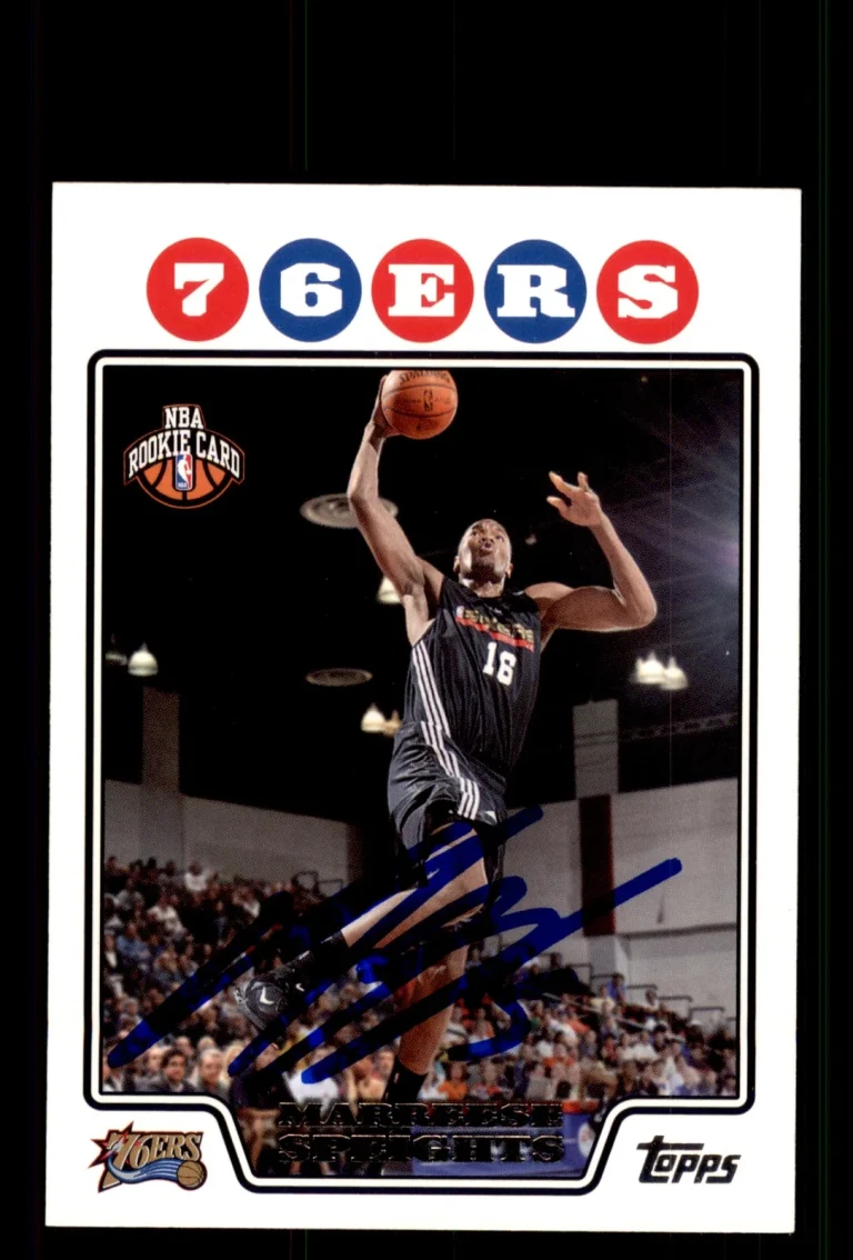 Signed Basketball Card Auto Marreese Speights 2008-09 Topps #211 76ers