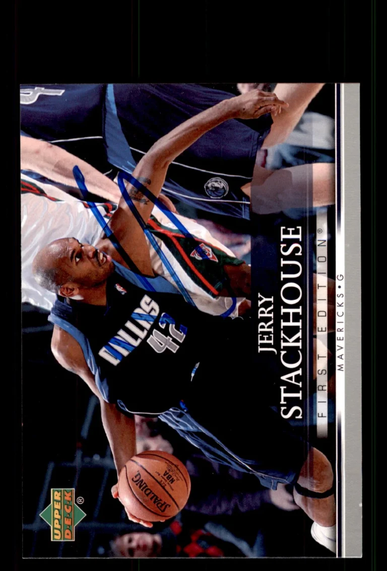Signed Basketball Card Auto Jerry Stackhouse 2007-08 Upper Deck First Edition #5