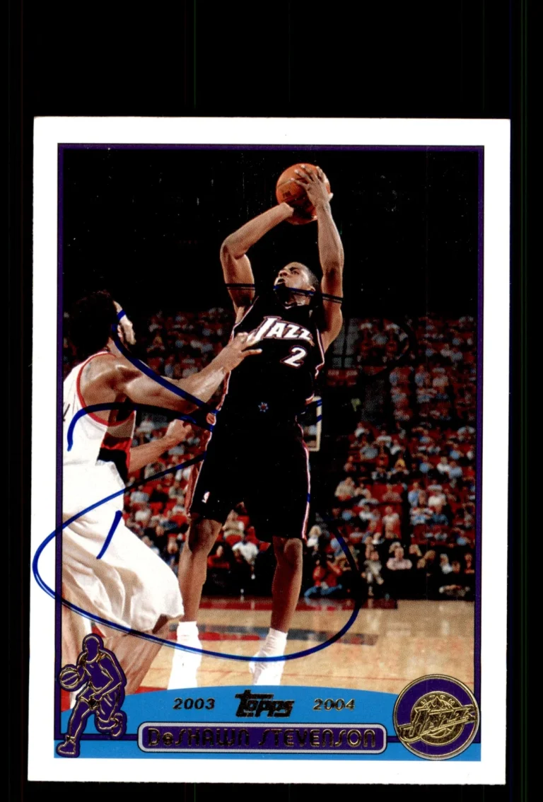 Signed Basketball Card Auto DeShawn Stevenson 2003-04 Topps #72 Utah Jazz