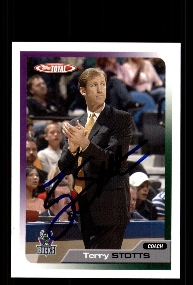 Signed Basketball Card Auto Terry Stotts 2005-06 Topps Total #391 Bucks