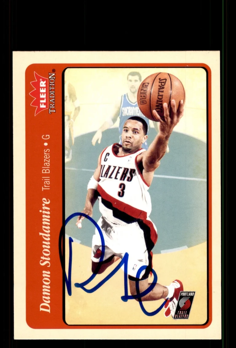 Signed Basketball Card Auto Damon Stoudamire 2004-05 Fleer Tradition #123