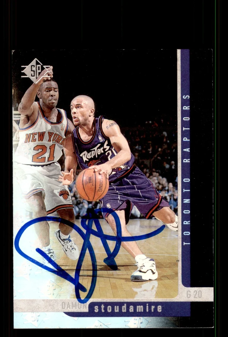 Signed Basketball Card Auto Damon Stoudamire 1996-97 SP #111 Toronto Raptors