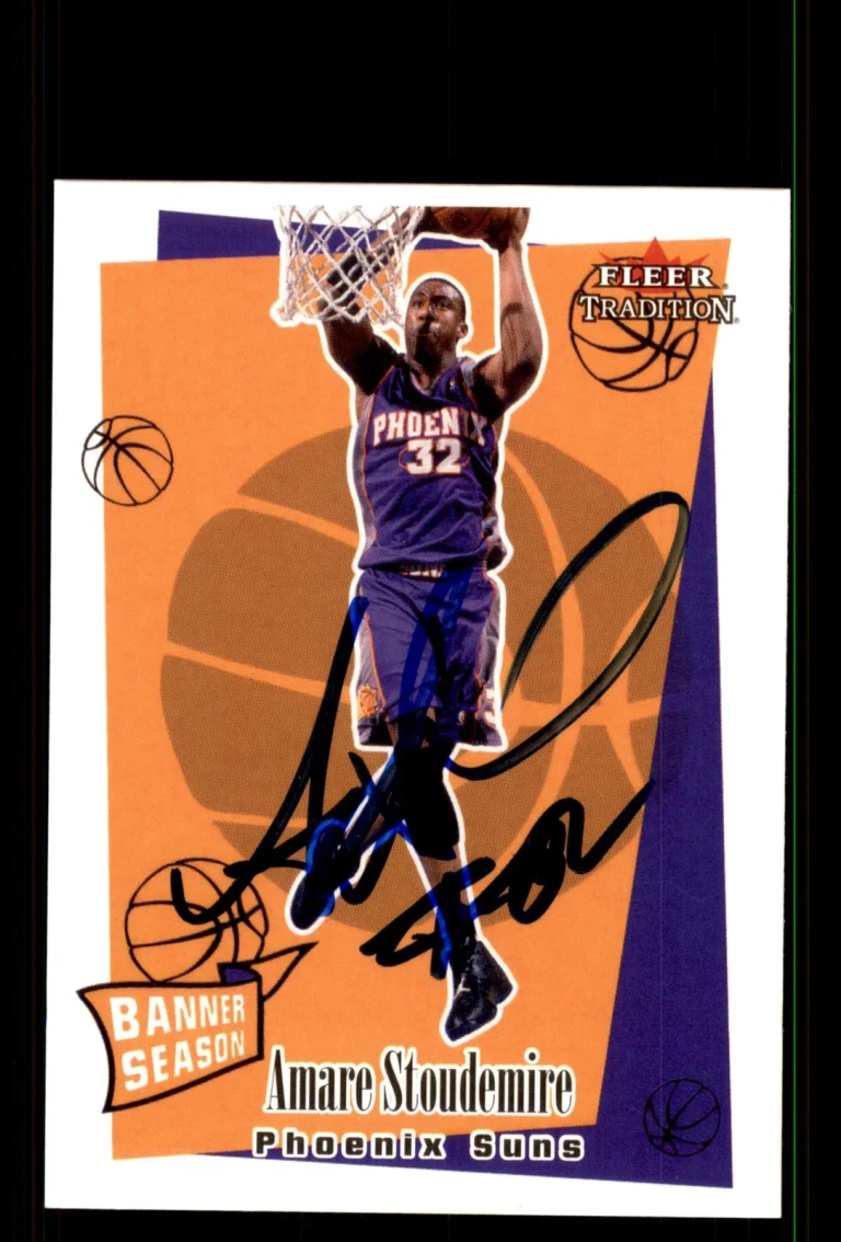 Signed Basketball Card Auto Amare Stoudemire 2003-04 Fleer Tradition #245 Suns