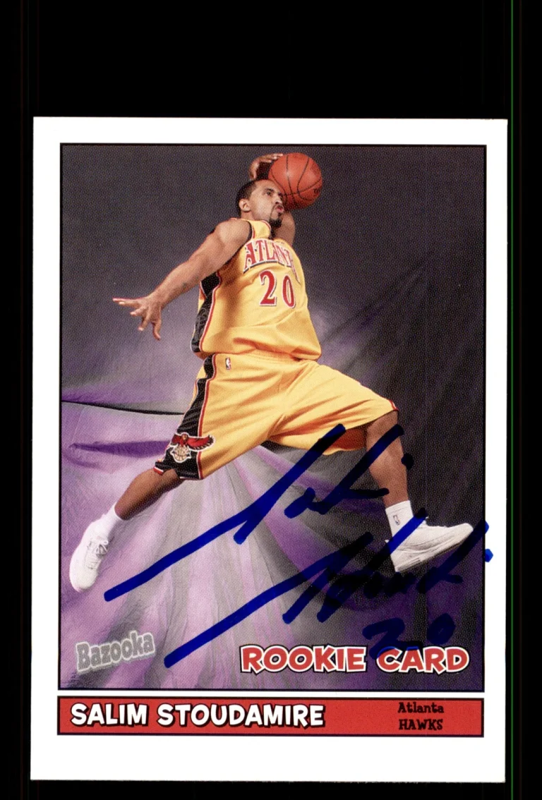 Signed Basketball Card Auto Salim Stoudamire 2005-06 Bazooka #201 Atlanta Hawks