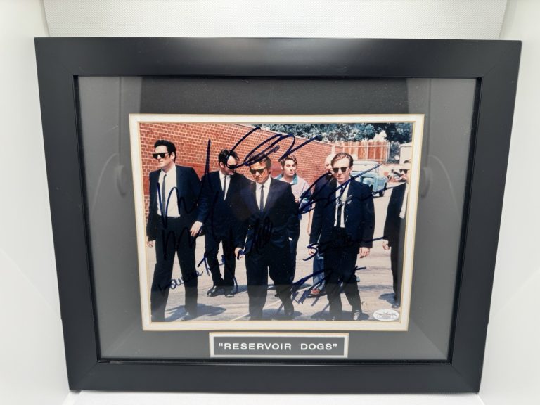 RESERVOIR DOGS Signed 8x10 Photo framed Autograph Cast Lawrence Tierney JSA LOA
