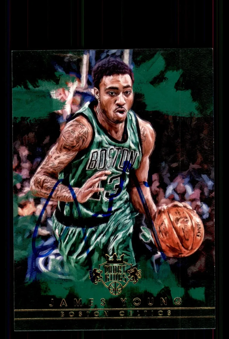 Signed Basketball Card Auto James Young 2015-16 Panini Court Kings #36 Celtics