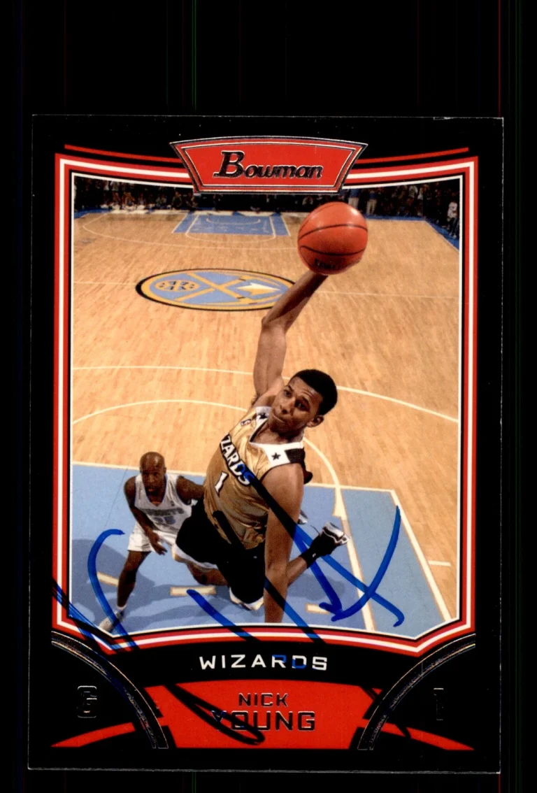 Signed Basketball Card Auto Nick Young 2008-09 Bowman #61 Washington Wizards