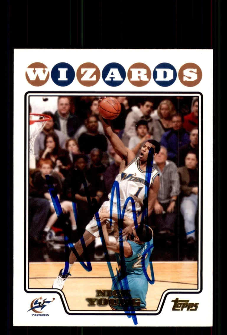 Signed Basketball Card Auto Nick Young 2008-09 Topps #53 Washington Wizards