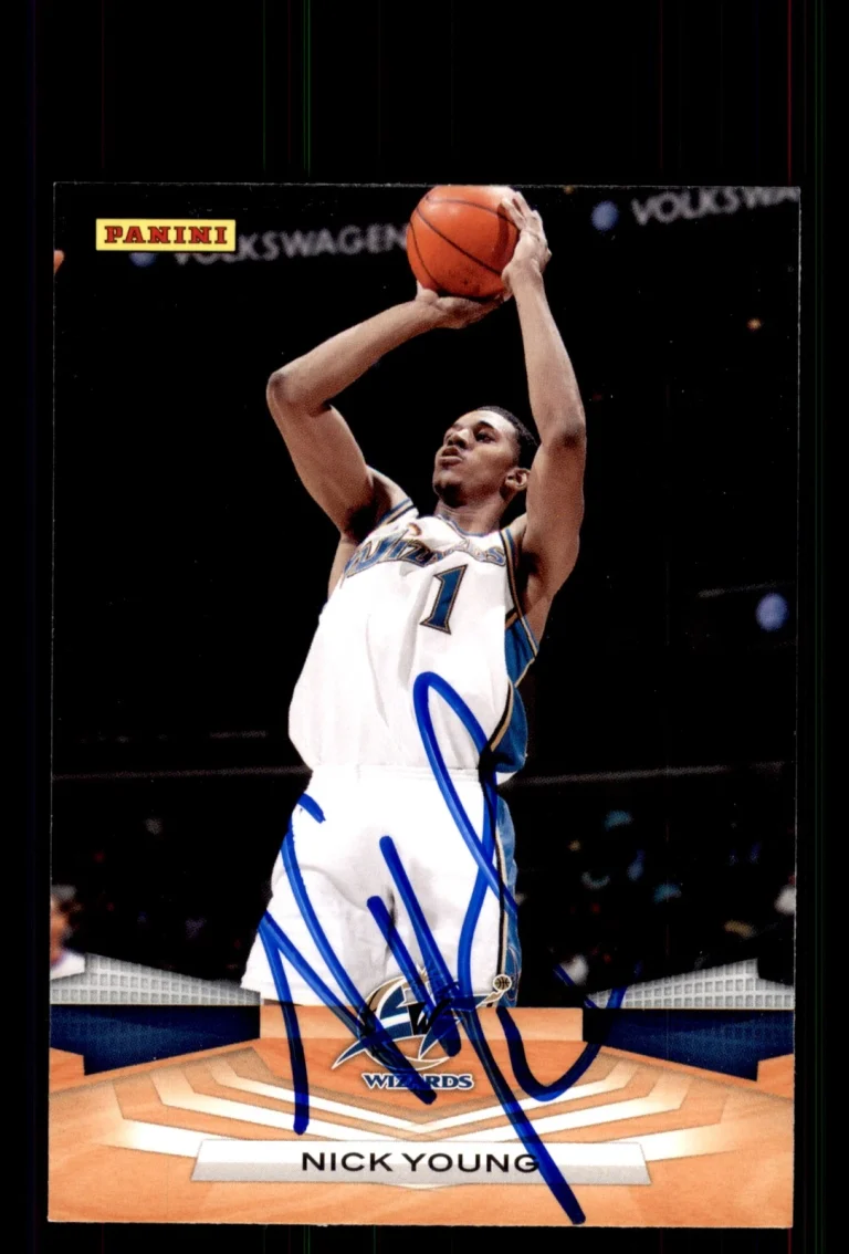 Signed Basketball Card Auto Nick Young 2009-10 Panini #151 Washington Wizards