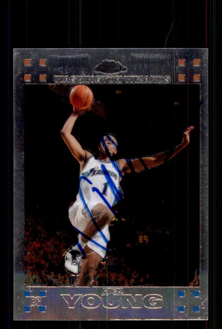 Signed Basketball Card Auto Nick Young 2007-08 Topps Chrome #145 Wizards