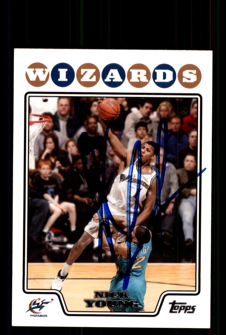 Signed Basketball Card Auto Nick Young 2008-09 Topps #53 Washington Wizards
