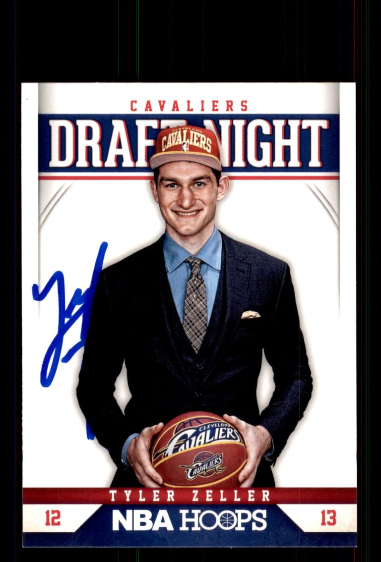 Signed Basketball Card Auto Tyler Zeller 2012-13 Hoops #15 Cleveland Cavaliers