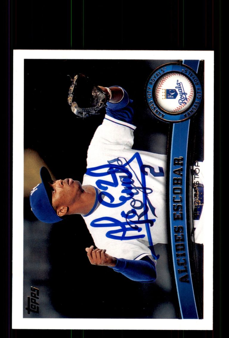 Signed Baseball Card Auto Alcides Escobar 2011 Topps Update #US246 Royals