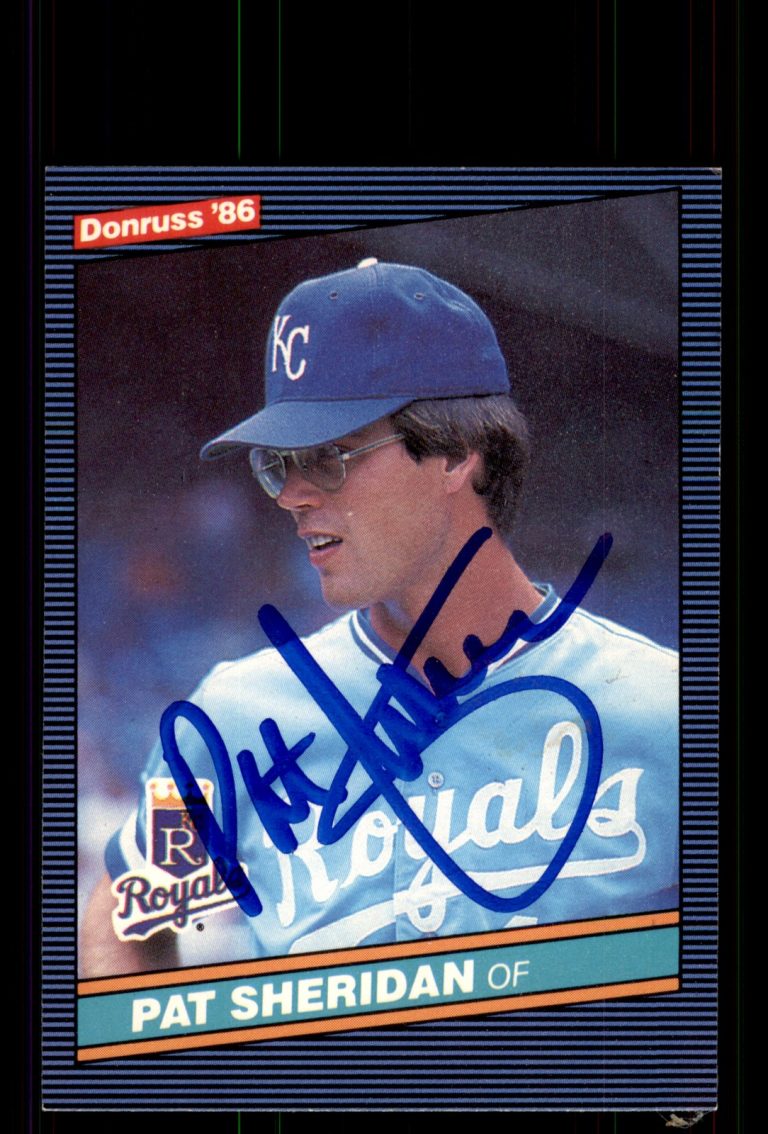 Signed Baseball Card Auto Pat Sheridan 1986 Donruss #155 Kansas City Royals