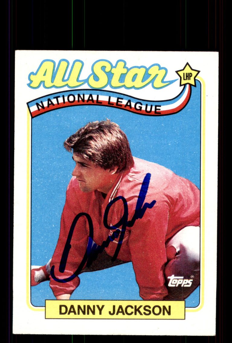 Signed Baseball Card Auto Danny Jackson 1989 Topps #395 Cincinnati Reds