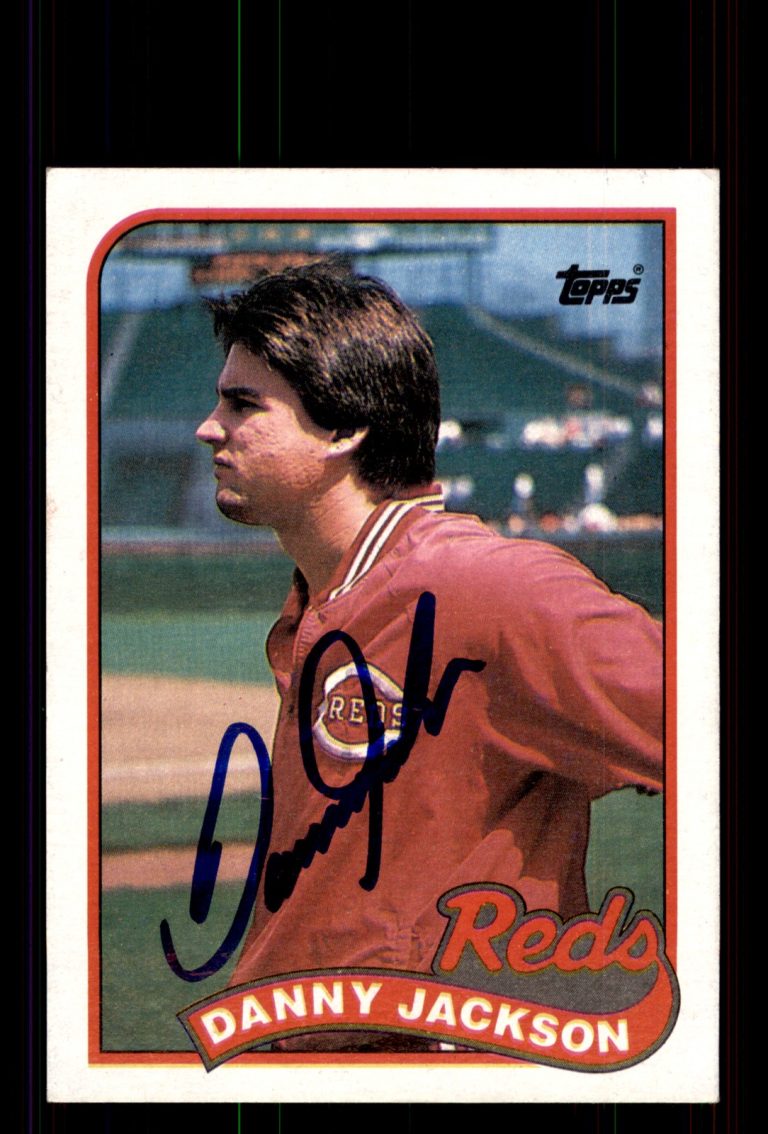 Signed Baseball Card Auto Danny Jackson 1989 Topps #730 Cincinnati Reds