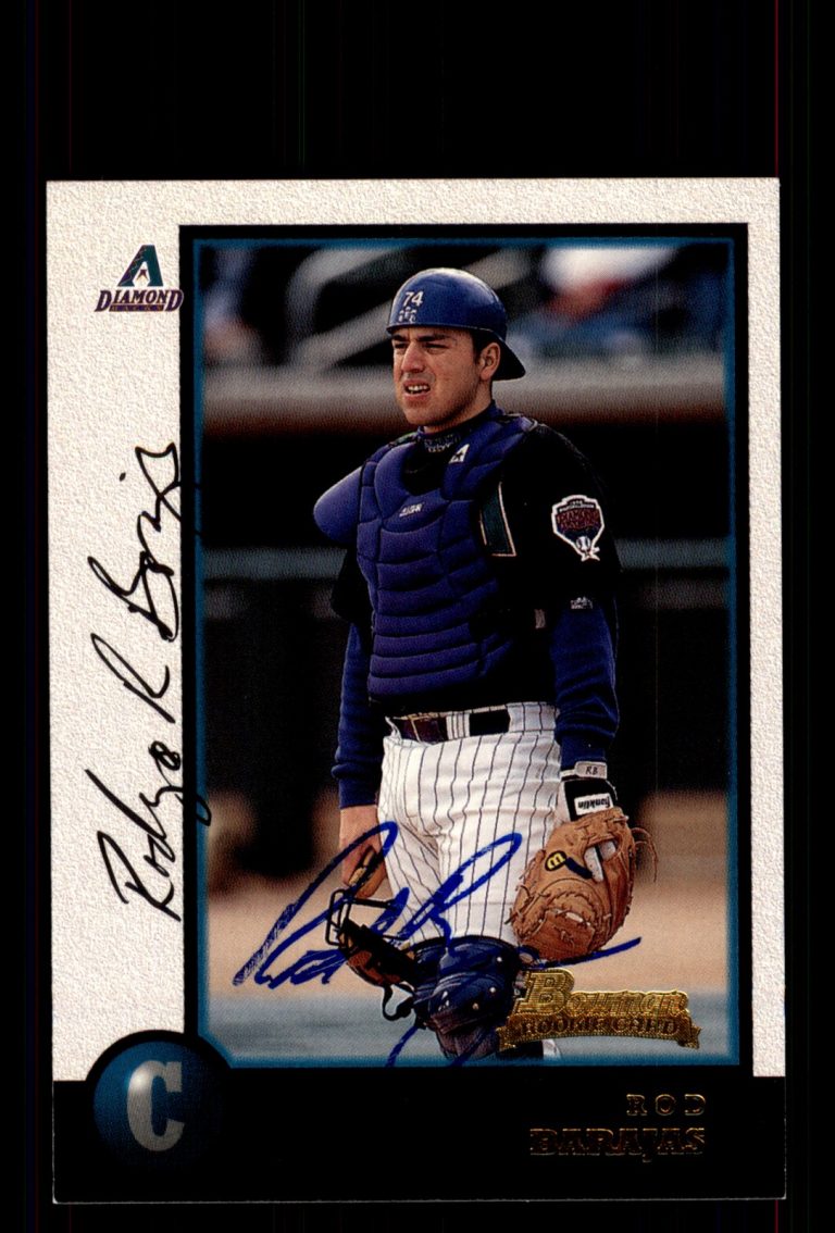 Signed Baseball Card Auto Rod Barajas 1998 Bowman #429 Arizona Diamondbacks