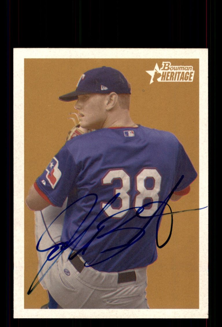 Signed Baseball Card Auto John Bannister 2006 Bowman Heritage #BHP35 Rangers