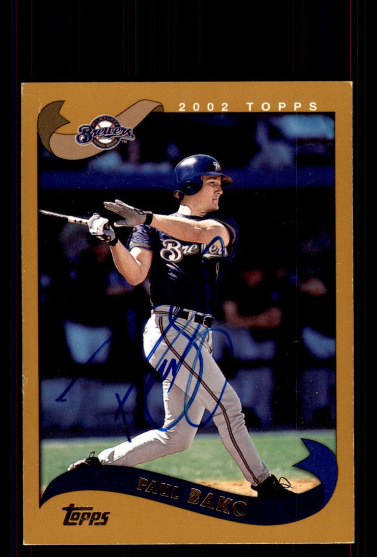 Signed Baseball Card Auto Paul Bako 2002 Topps Traded & Rookies #T71 Brewers